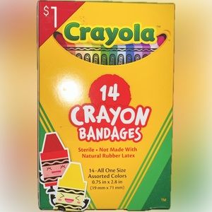 Crayola crayon shaped bandages